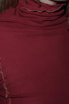 BASERANGE turtleneck sweater TTOT-RI-AU23 burnt red
